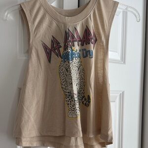 NWT-Tan Graphic Tank Top